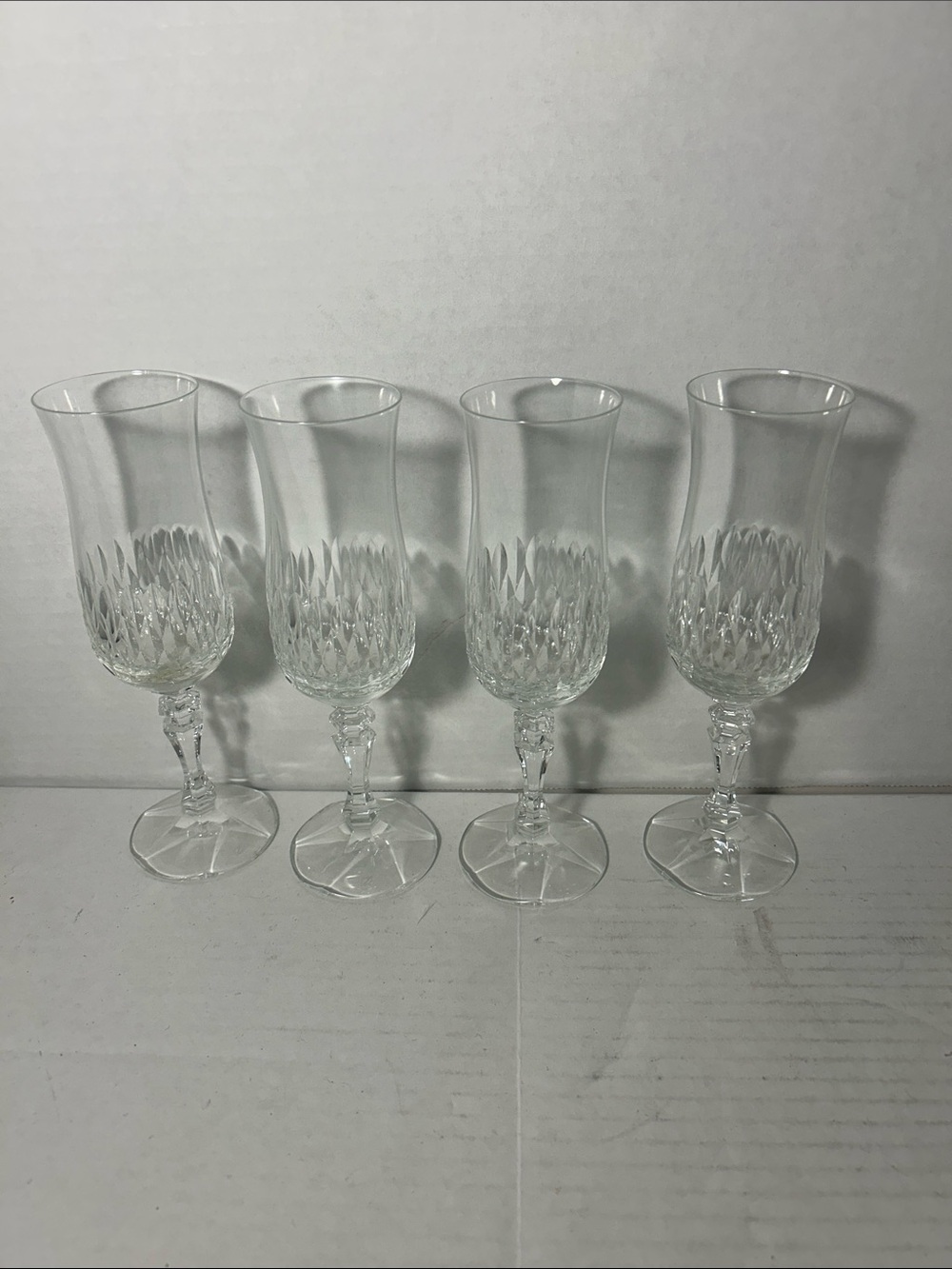Schott Zwiesel Clear Cut-Pattern Crystal Goblets - Set of 4
